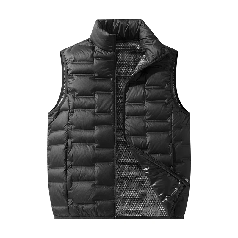 

Casual Vest Men's Autumn and Winter Graphene Thermal Insulation Down Vest Men's and Women's Fashionable Stand Up Collar Jackets