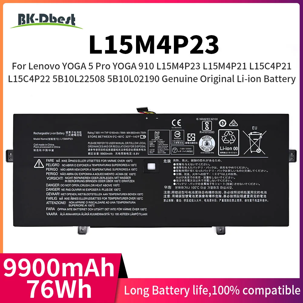 

BK-Dbest L15M4P23 Battery for Lenovo Yoga 5 Pro Yoga 910 13IKB Series L15M4P21 L15C4P22 L15C4P21 L15L4P21