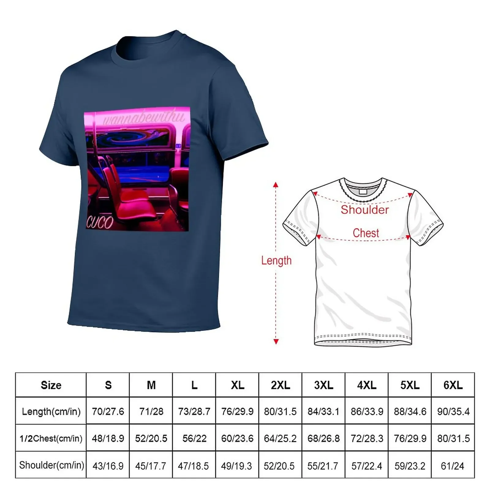 Cuco 'wannabewithu' Album Cover T-Shirt anime sports fans t shirts for men cotton