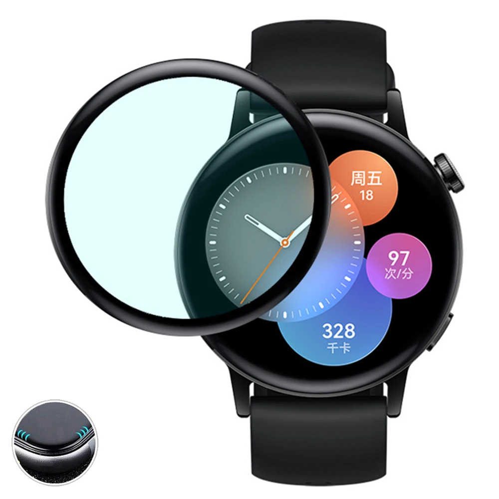 Huawei Watch GT3 용 시계 필름, 3D 복합 보호 필름, 부드러운 투명 보호 스크린 보호대, 유리 아님, 42mm, 1 개, 3 개, 5 개