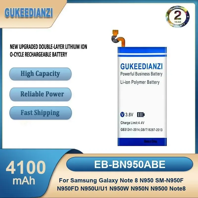 

EB-BN950ABE 4100 мАч аккумулятор мобильного телефона для Samsung Galaxy Note 8 N950 SM-N950F N950FD N950U/U1 N950W N950N N9500 Note8