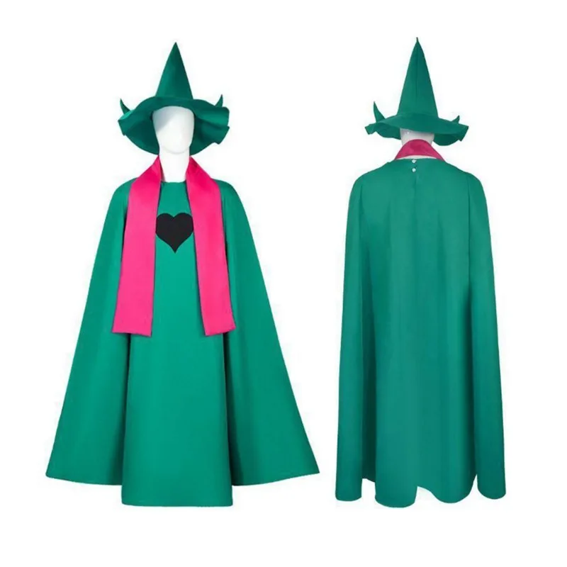 

Game Deltarune Cosplay Costume Ralsei Disguise Hoodie Cloak Cape Top Suit Man Halloween Carnival Christmas Party Clothes