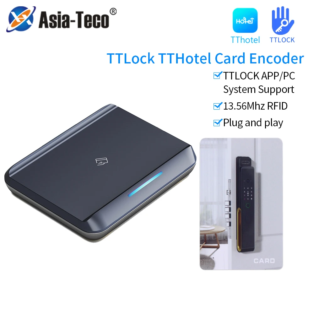 New in Smart RFID IC Card Reader Encoder E5 for All Intelligent Lock of TTLOCK App TT Hotel TT Renting System Software 13.56Mhz