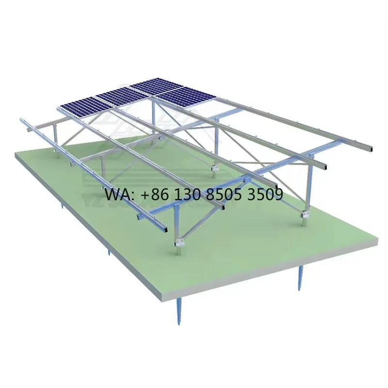 CE China Manufacturer Pre-assemble Concrete Base Ground Mounting Bracket Customized Rack For 500KW 600KW Commercial Ground