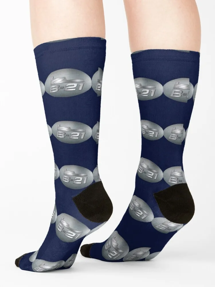 B-21 Raider Program Logo Socks anti slip football bright garter halloween gym Socks Men Women's