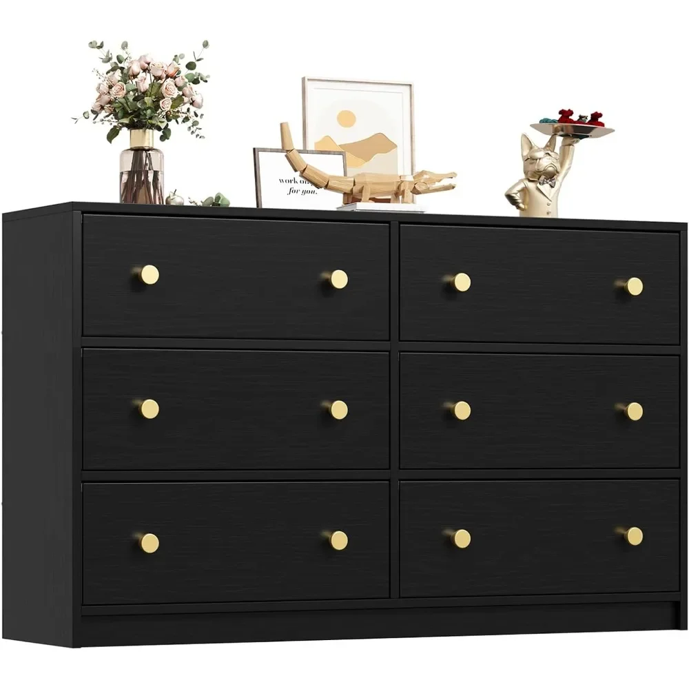 

6 Drawers Dresser for Bedroom, Fabric Storage Tower, Dresser & Chest of Drawers Organizer，Storage Cabinet, Hallway, Closets