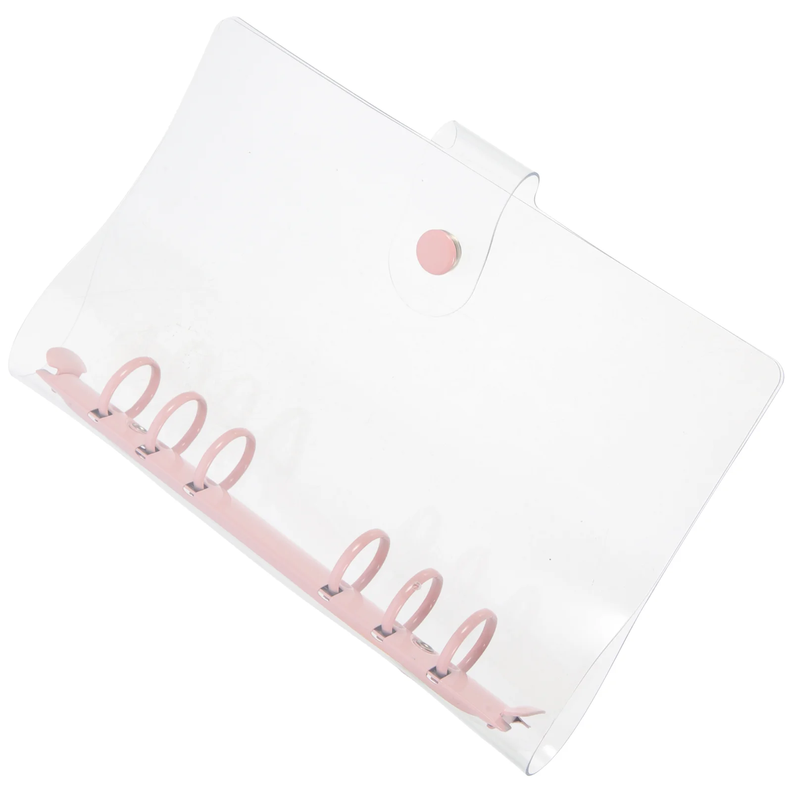Transparent Loose-leaf Case Mini Binder Binders Refillable Shell Spiral Notebook 6 Ring Girl