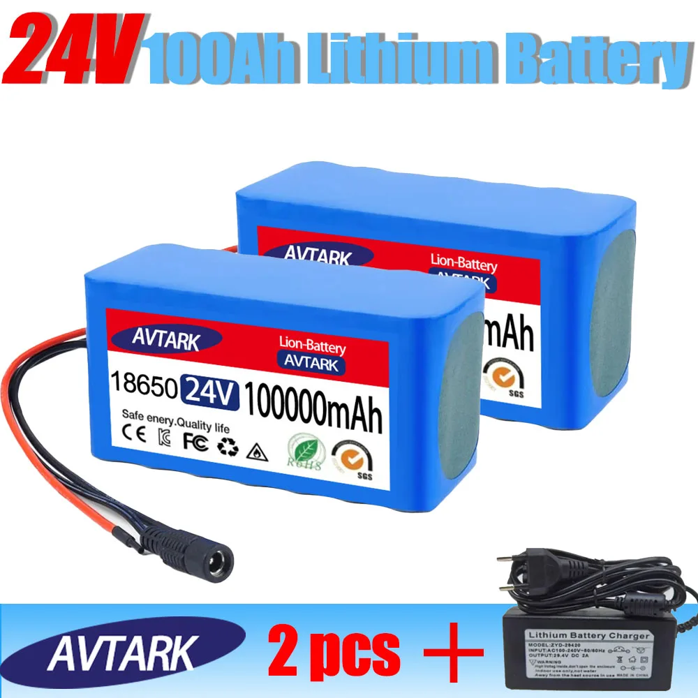 24V 18650 New 7S3P 100000mAh Rechargeable Batteries 24V Lithium Battery Wheelchair Battery 7s3p Battery Pack for Bicycle