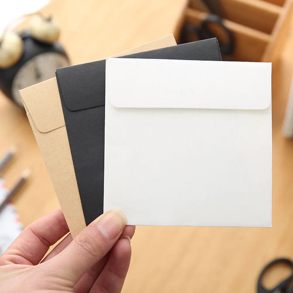 

100pcs Envelopes Mini Small Packets Greeting Card Holder Coin File Cash Keys Note Envelopes Storage Solution