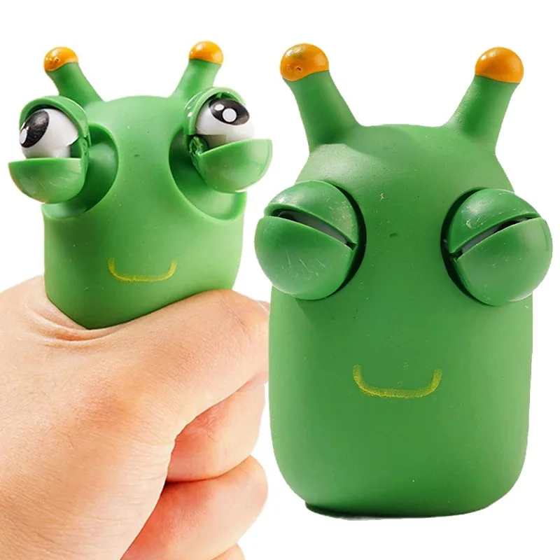 

Green Worm Eye Popping Squeeze Fidget Toys For Autism And ADHD Weird Stuff Funny Gadget Novelty Juguetes Antiestrés Ansiedad