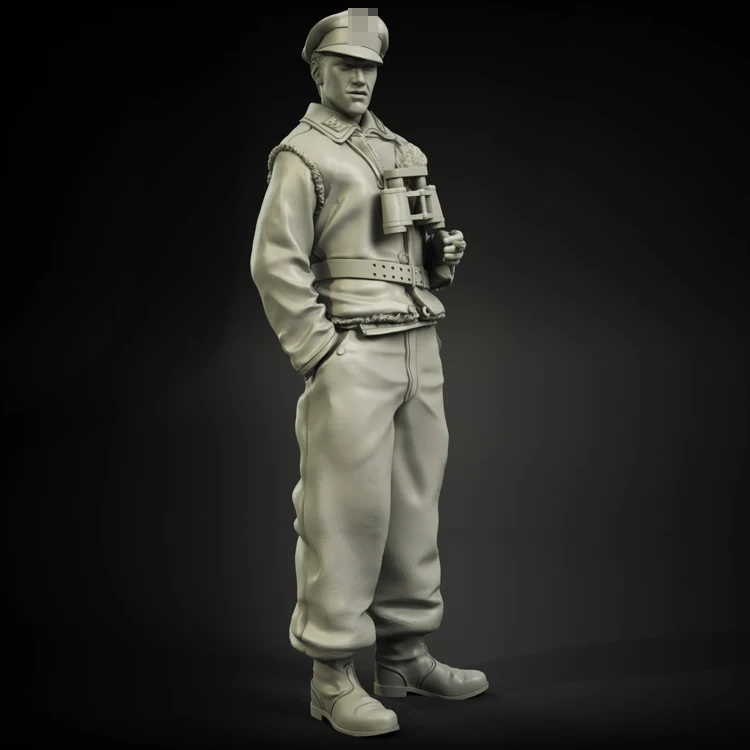 1/35 Resin Model Figure GK Soldier Untersturmfuhrer Kharkov WWII Military Theme Unassembled and Unpainted kit