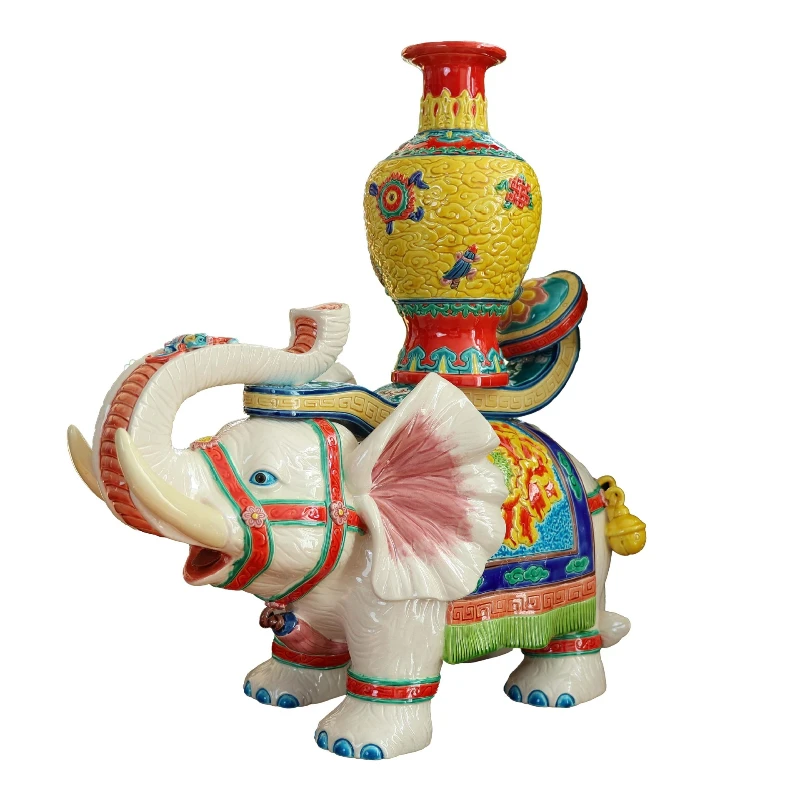 

Chinese ceramics Ping An Ruxiang housewarming gift office ornament