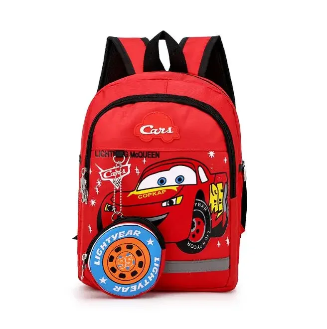 Disney Kids Boys Girls 95 Car Backpack Schoolbag Kindergarten Bags Child Cartoon Travel Plush Toy Backpacks Gift