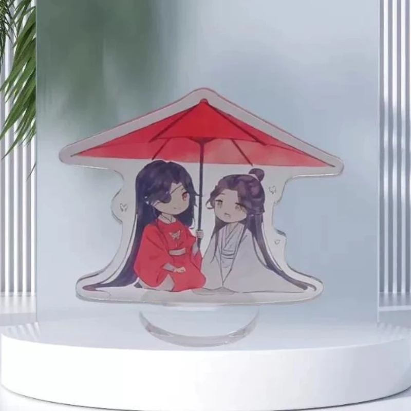 Anime Grandmaster of Demonic Cultivation Peripheral Acrylic Wei Wuxian Lan Wangji Cartoon Umbrella Lotus Leaf Model Decoration