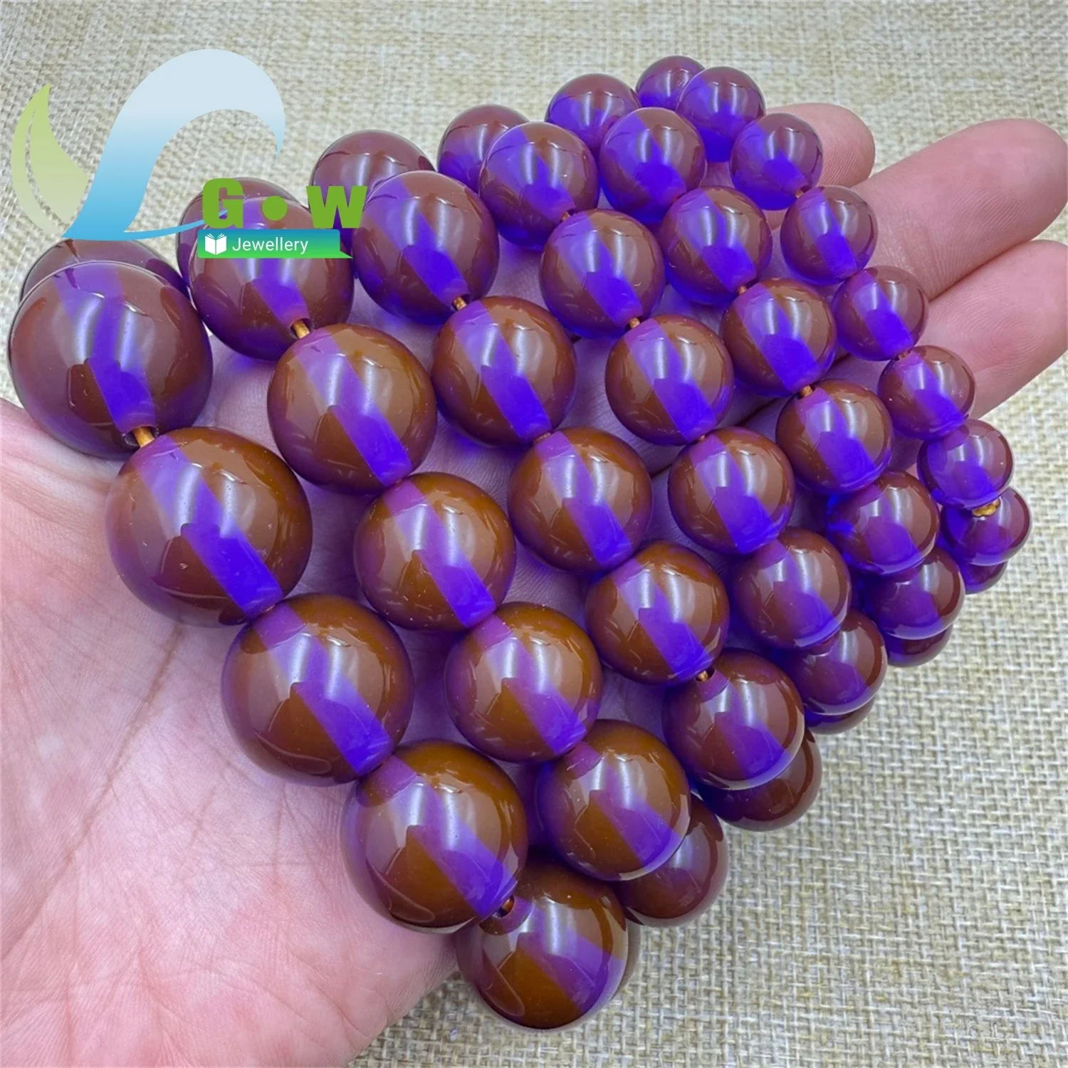 Natural Blue Amber Bracelet Light Color Changing Beads Blue Elf Style Photochromic Baltic Amber Buddhist Mala Unisex Jewelry Who