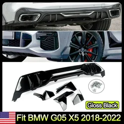 Fit BMW G05 X5 M Sport 2018-2022 Bumper Diffuser Body Kits MP Style Gloss Black