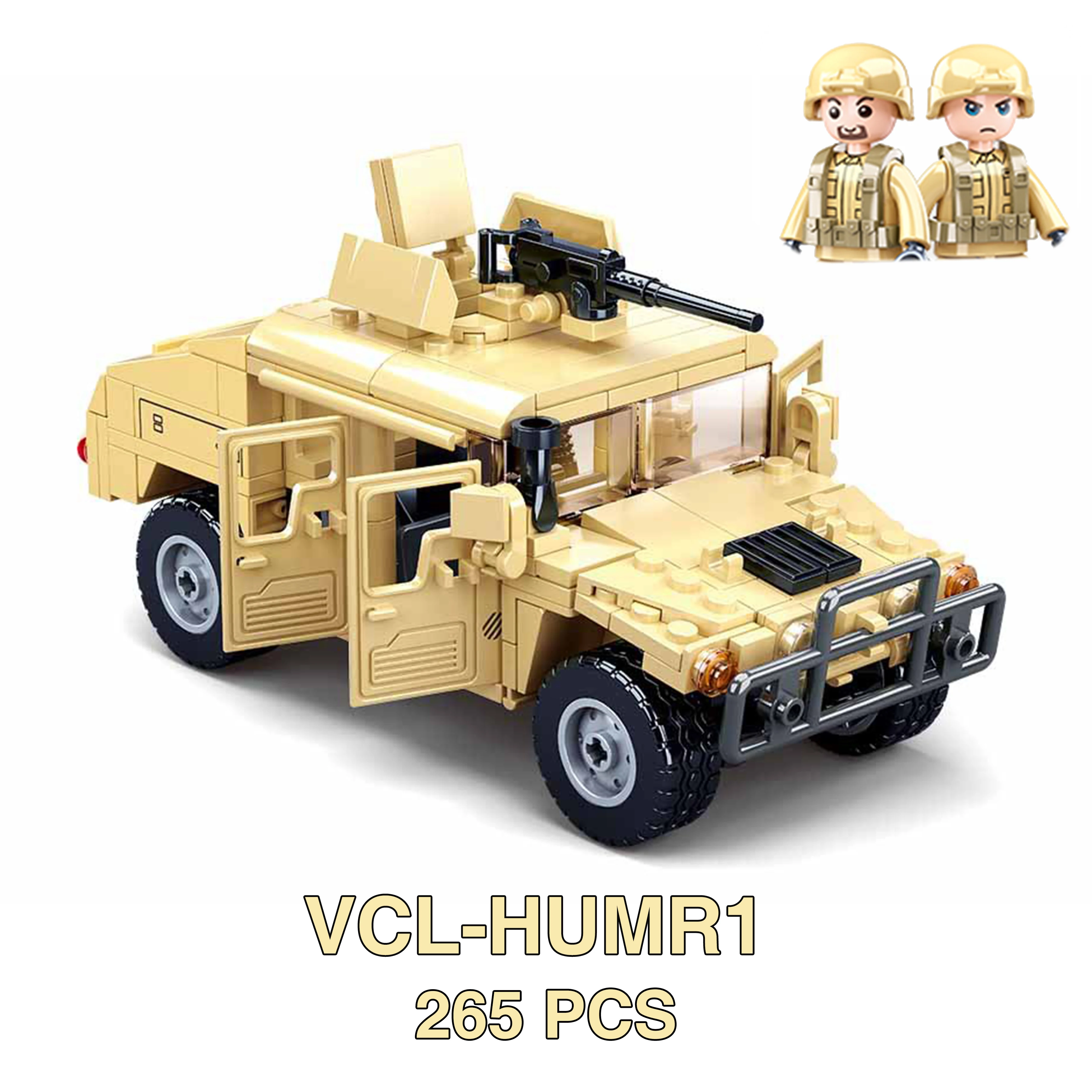 Militaire gepantserde Hummer Stryker tankwagen VS Rusland leger moderne oorlog soldaat wapens model bouwstenen steen kinderen kinderspeelgoed - afbeelding 1