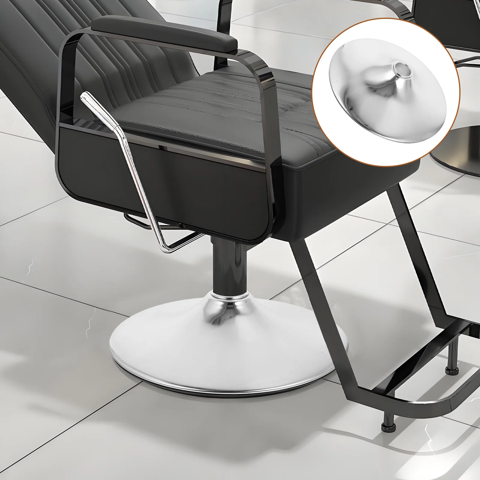 

15.13 Inch Heavy Duty Swivel Base Replacement For Salon Barber Chair Hydraulic Metal Universal Fit Hairdressing Equipment
