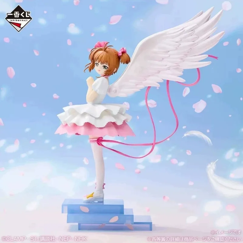 

Hot Ichiban Kuji Kinomoto Sakura Beauty Figure Cardcaptor Sakura Clear Card Arc White Wing Collectible Desk Decor Model Fans Gif