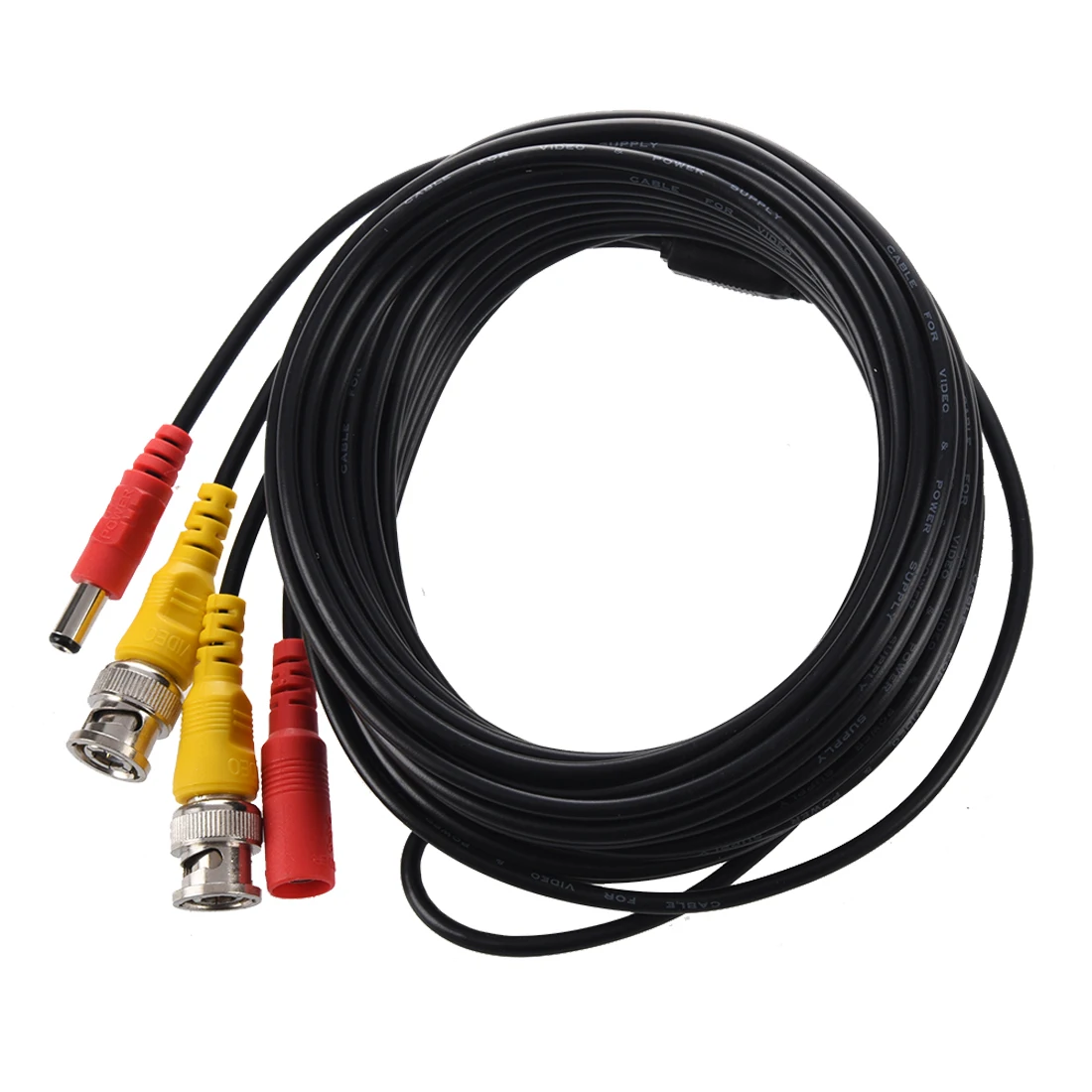 Cable de alimentación/vídeo de seguridad de 10 m y 33 pies Cable combinado de enchufe BNC + RCA para cámara CCTV