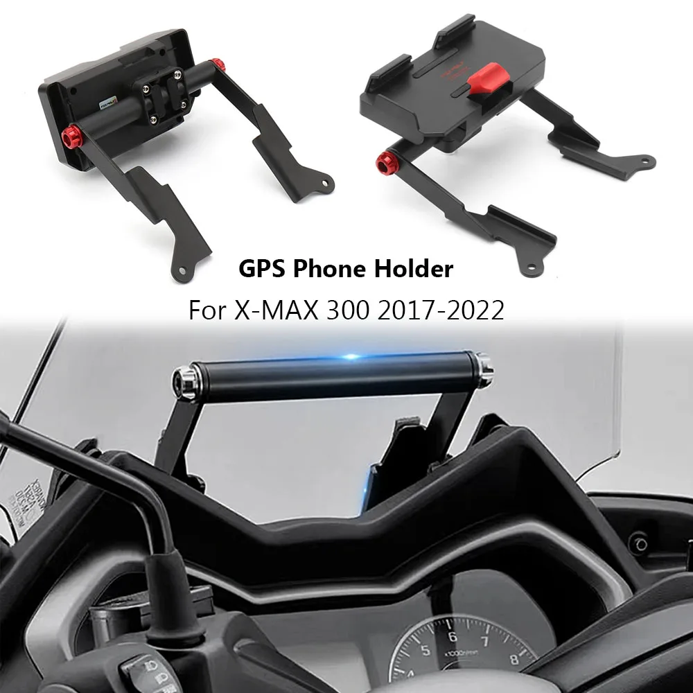 For YAMAHA X-MAX300 XMAX300 XMAX 300 2017-2022 Motorcycle GPS Phone Holder USB Wireless Charger Navigation Bracket Support Mount