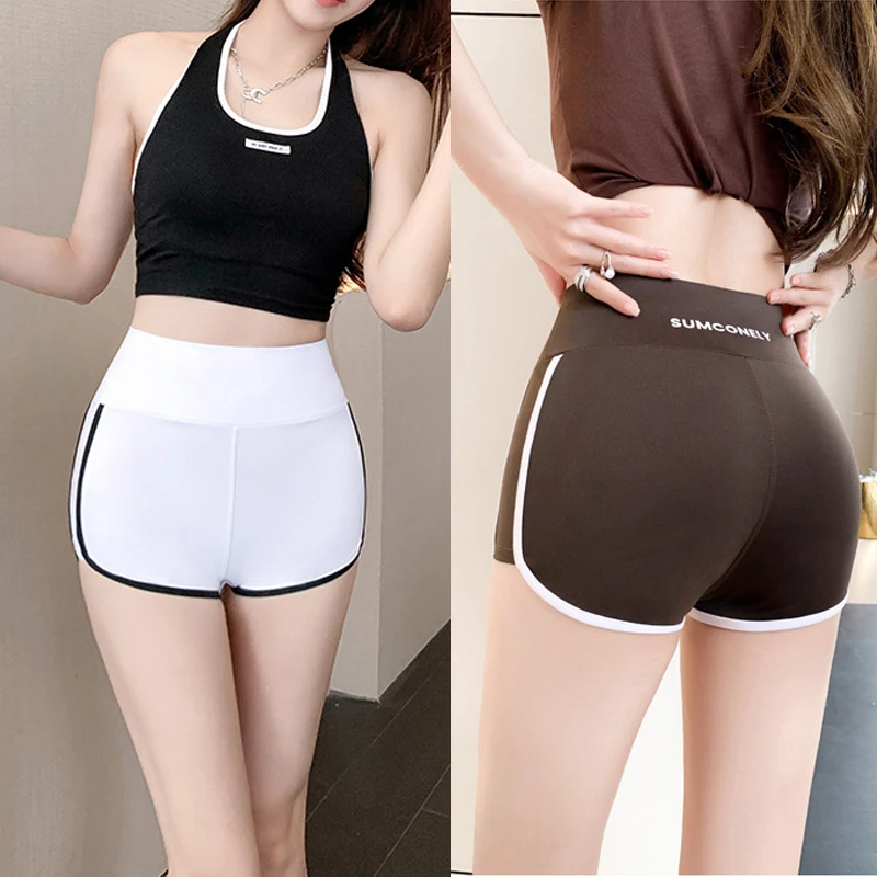 المرأة السراويل Y2k رياضة سراويل للجري Sweatpants السراويل غير رسمية امرأة الصيف الأبيض طماق قصيرة اليوغا السراويل المضادة للانزلاق مثير #1