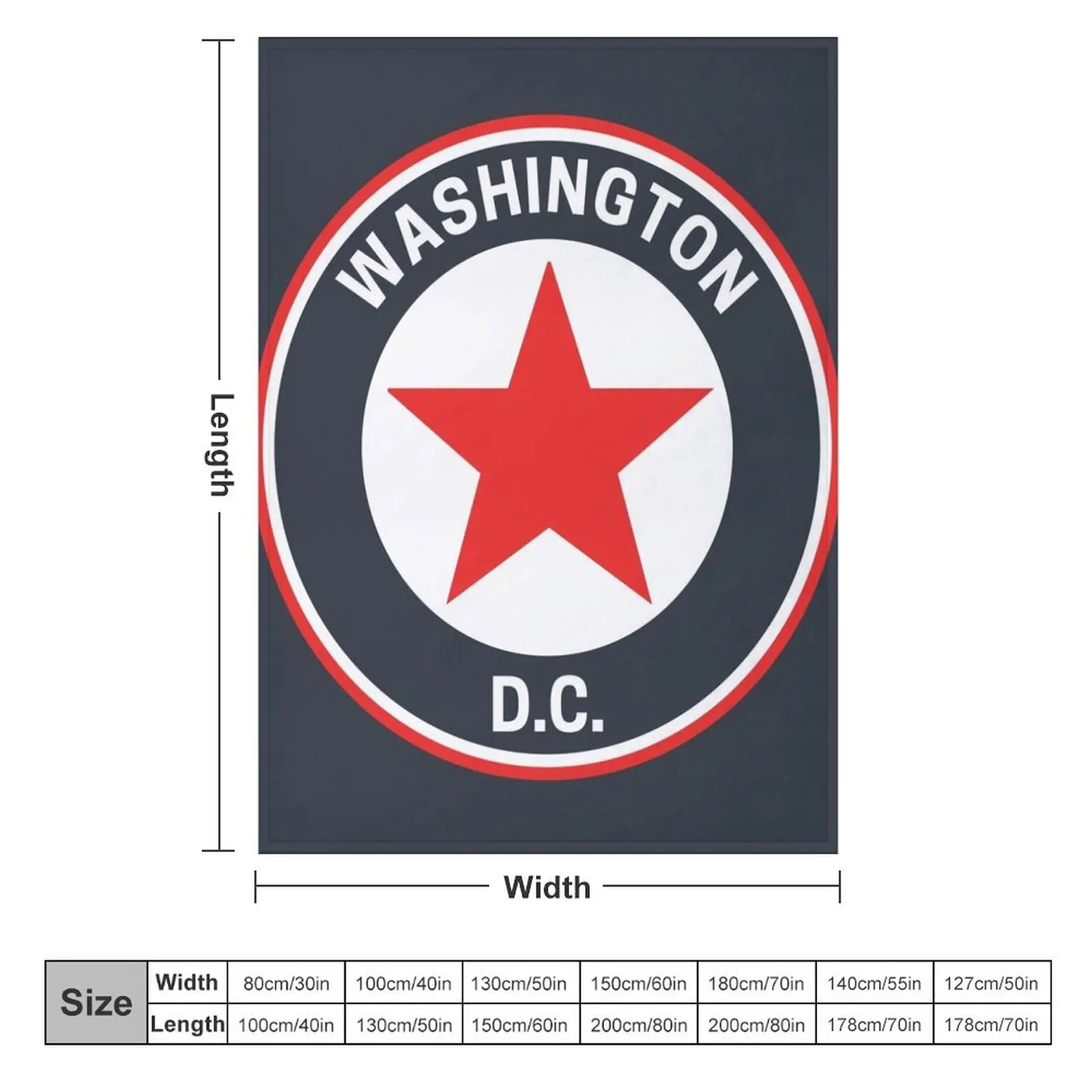 Vintage Washington D.C. Throw Blanket Thin Hairy Polar Blankets