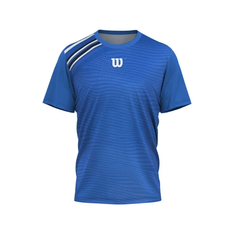 Men Sports T Shirt Badminton Table Tennis For Outdoor Run Fitness Short Sleeve Oversized Tops Summer Casual O-neck Quick Dry Tee