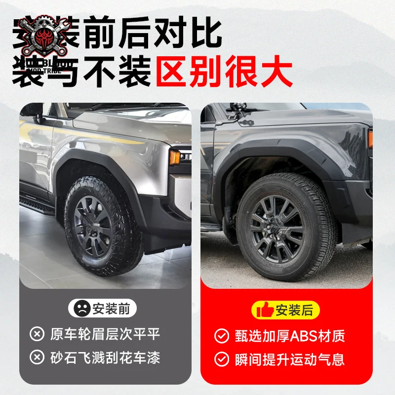 Suitable For 24-25 New Prado Wide-Body , LC250 Widened Wheel Arches, Exterior Modification Accessories