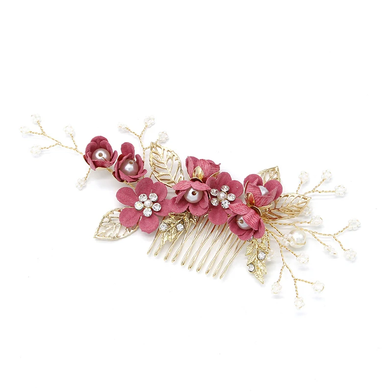 Bridal Hair Jewelry Hair Comb Lightweight Luxurious Beauty Smooth Headwear for Gown Dress Hairstyle Making Tool