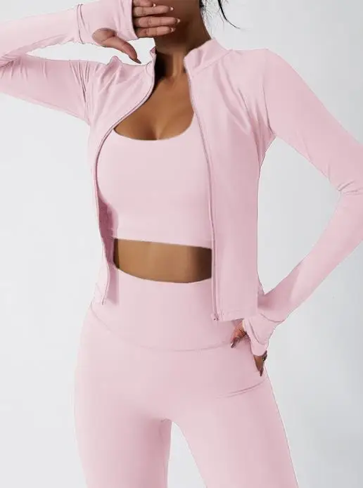 

2025 Autumn and Winter Asian Sports Style Long Sleeved Jacket Yoga Pants Set Women's Clothing