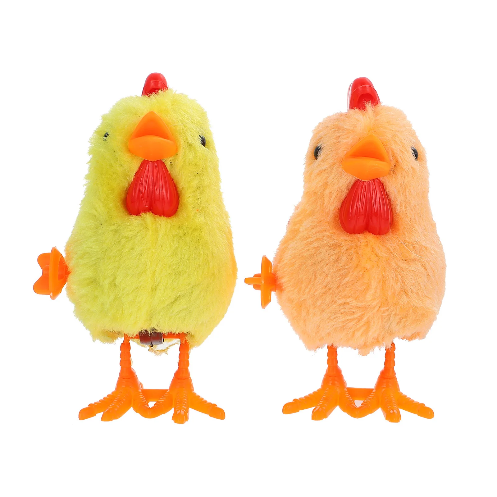 

2pcs Chicken Wind Up Mini Jumping Animal Easter Party Favor Gift For Kids Baby Toddler Coordination Educational Spring