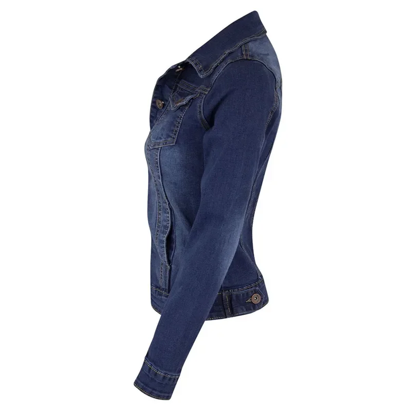 2024 New Short Denim Jackets Women Autumn Wash Long Sleeve Vintage Casual Jean Jacket Denim Coat Ladies Jacket Outerwear