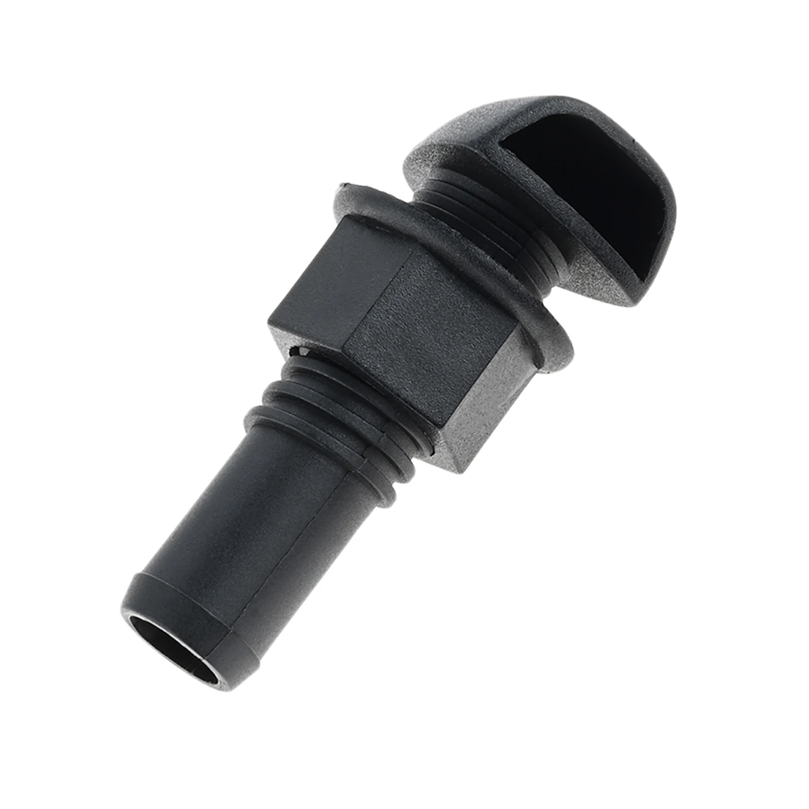 Black Nylon Boat Fuel Tank Vent Hardware Flush Mounted for 5/8 inch ID Hose Plastic Straight Thru Hull Fuel Tank Vent 1PC