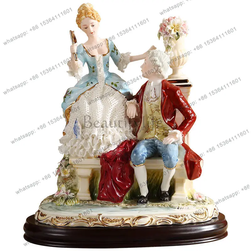 European-style British couple ornament character porcelain doll ceramic handicraft living room decoration gift