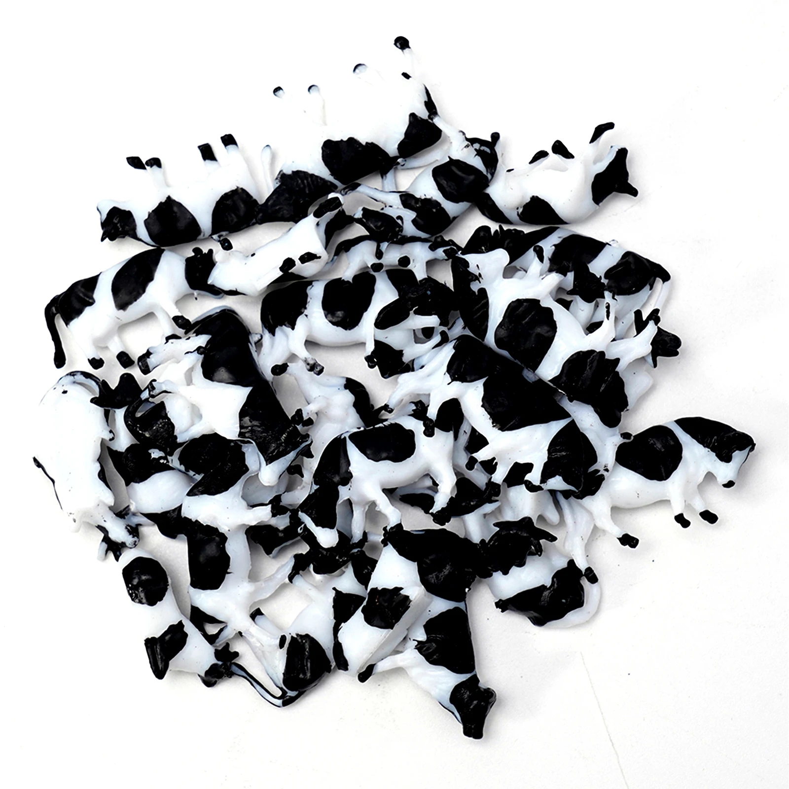 

30Pcs DIY Model Cows Railway Farm Animals Model Painted 1:87 HO Scale Cows Scene Building Painting Railway Farm Animal