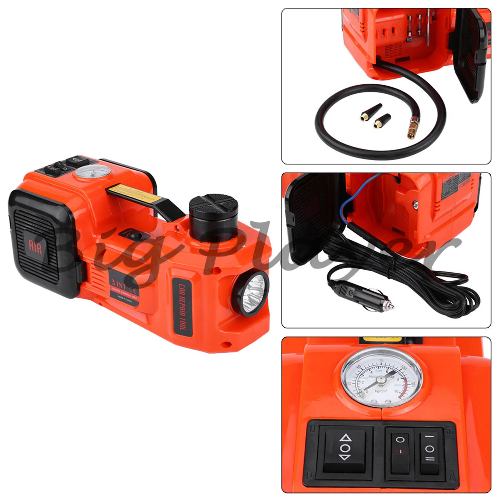 Heavy Duty Electric Scissor Jack - 5T 12V DC Automotive Jack for Garage Repair and Roadside Emergency