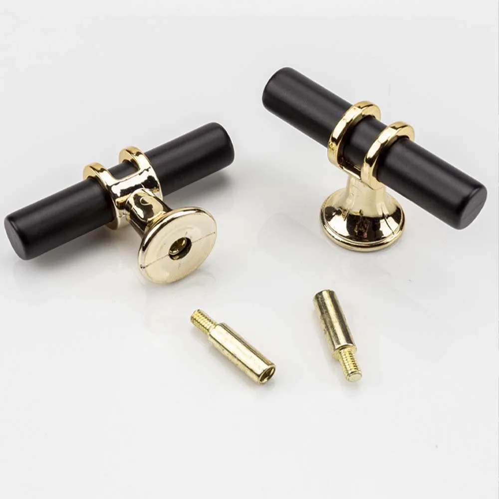 American Retro Black Cabinet Handle Modern Minimalist High-end Cabinet Drawer Wardrobe Door Handle European Style Single Hole