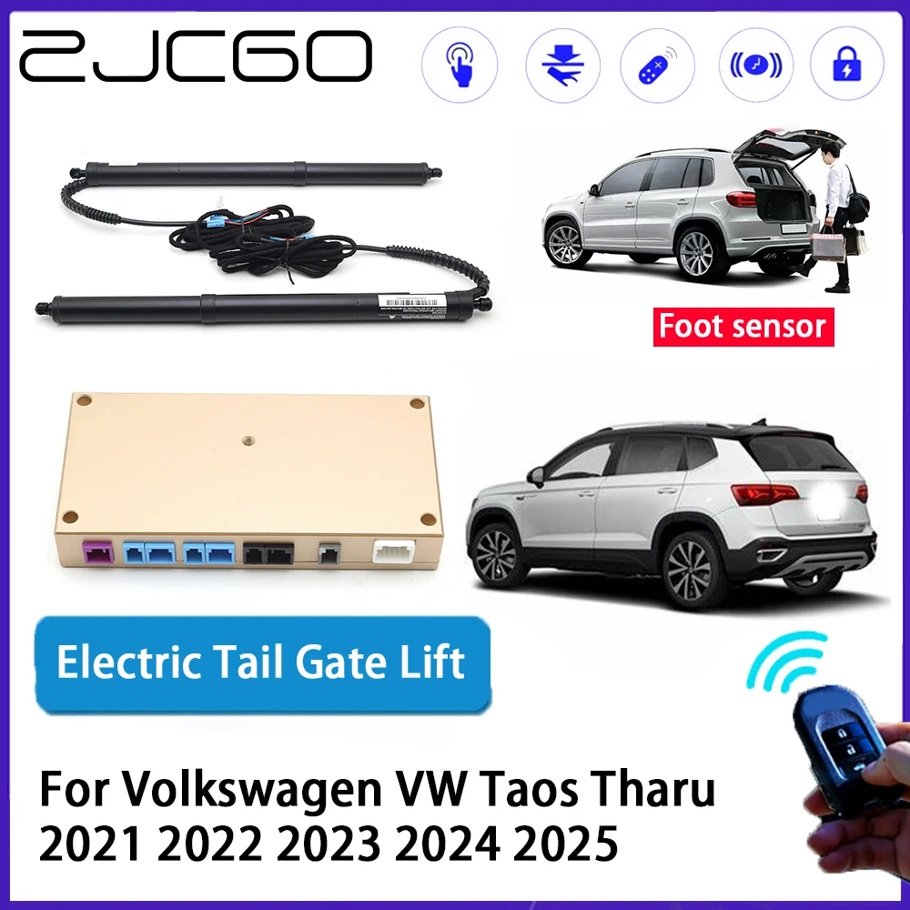 

ZJCGO Car Auto Trunk intelligent Electric Tail Gate Lift Automatic Tailgate Opener for Volkswagen VW Taos Tharu 2021~2025