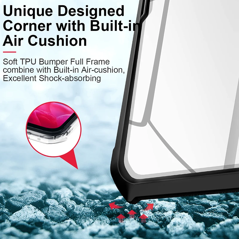 Xundd Shockproof Case For iPad Pro 12.9 2022, Protective Transparent Light Tablet Cover For iPad Pro 10.2 10.9 11 12.9 2022 Case
