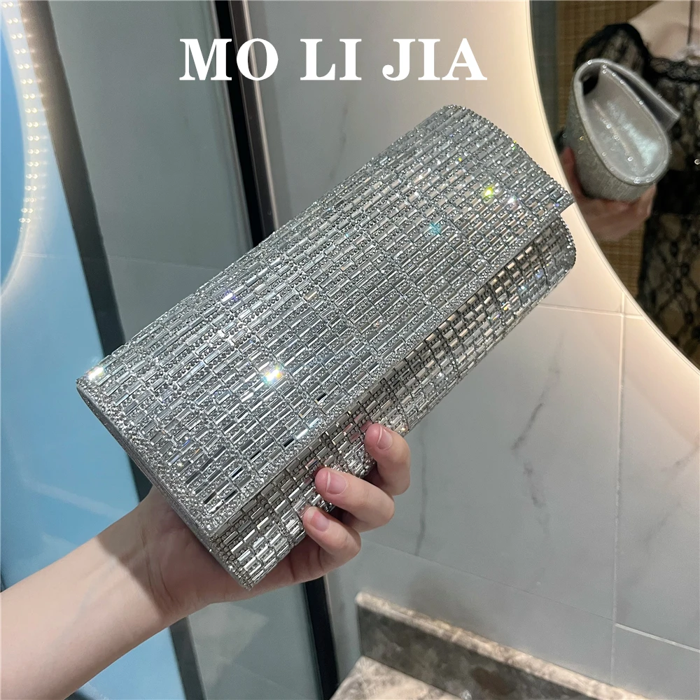 High Quality Bling Shiny Women Handbag Glitter Rhinestone Diamond Evening Bag Wedding Party Clutch Purse Shoulder Crossbody Bag