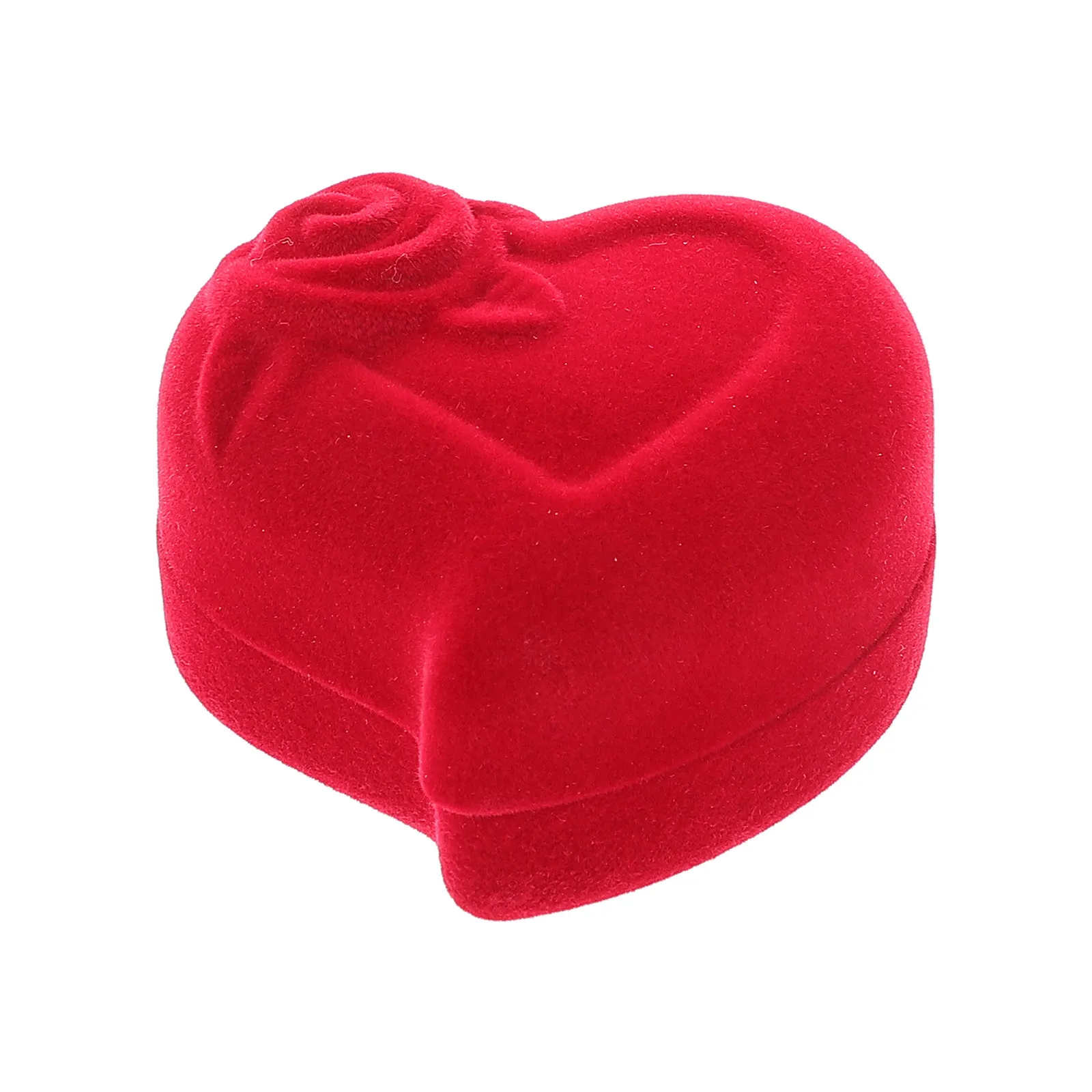 

Коробочка для колец в форме сердца, красная, компактный органайзер для украшений, романтический футляр для предложения руки и сердца, помолвки, свадьбы, миниатюрный футляр для хранения