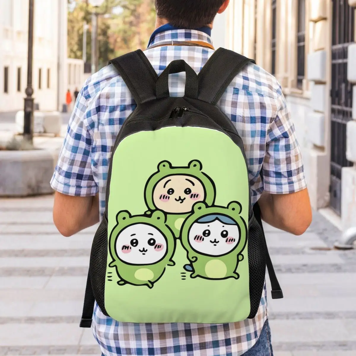 حقيبة ظهر مخصصة للكمبيوتر المحمول Kawaii Chiikawas Hachiware للرجال والنساء حقيبة كتب عصرية لطلاب المدارس الجامعية حقائب Usagi BearCat
