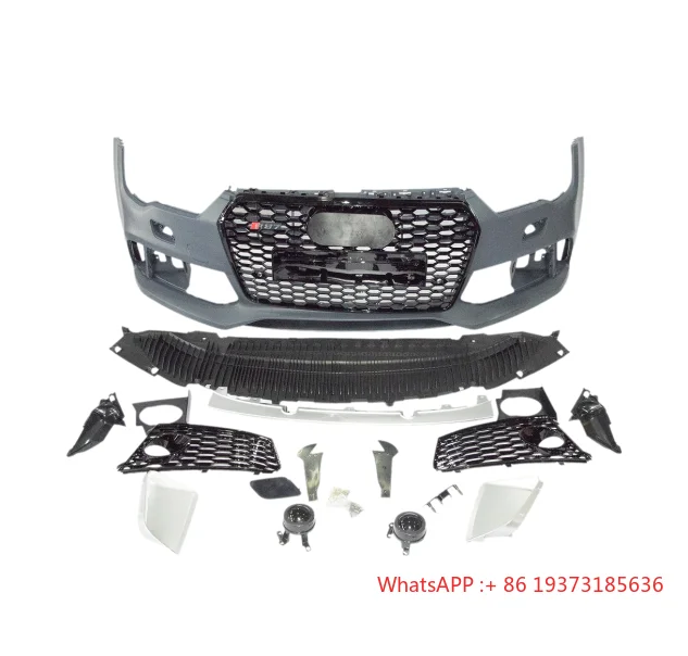 Auto Body System RS7 Type Car Bumper With Grill for Audi A7  S7 Facelift RS7 Front Bumper Body Kit 2016 2017 2018
