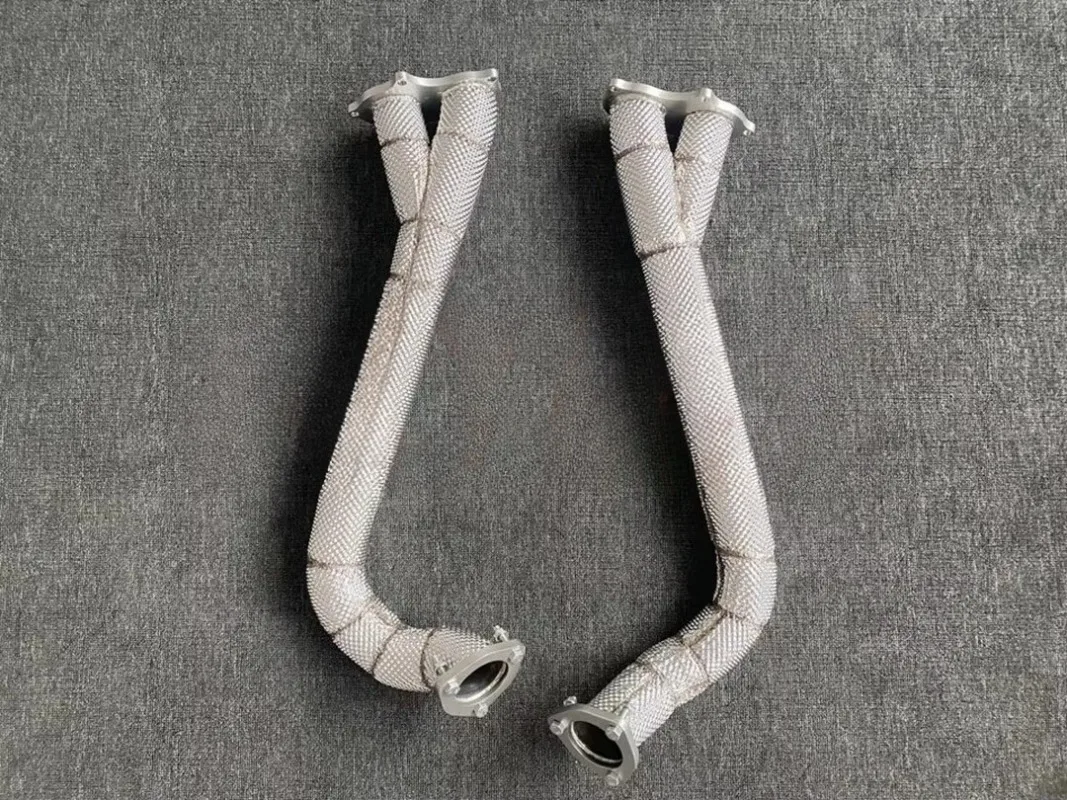 For  718 GT4 / GTS /  Over Axle Link Pipes 2020+ Heat Shield Downpipe