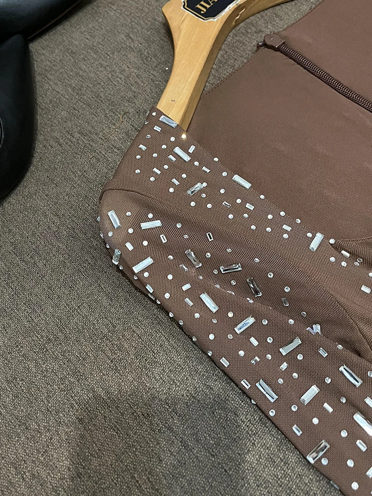 Ele Long Sve Diamond See-tough Slimming Dr ثوب مسائي Ci Commuting Basic Sle مادة أخرى 00%