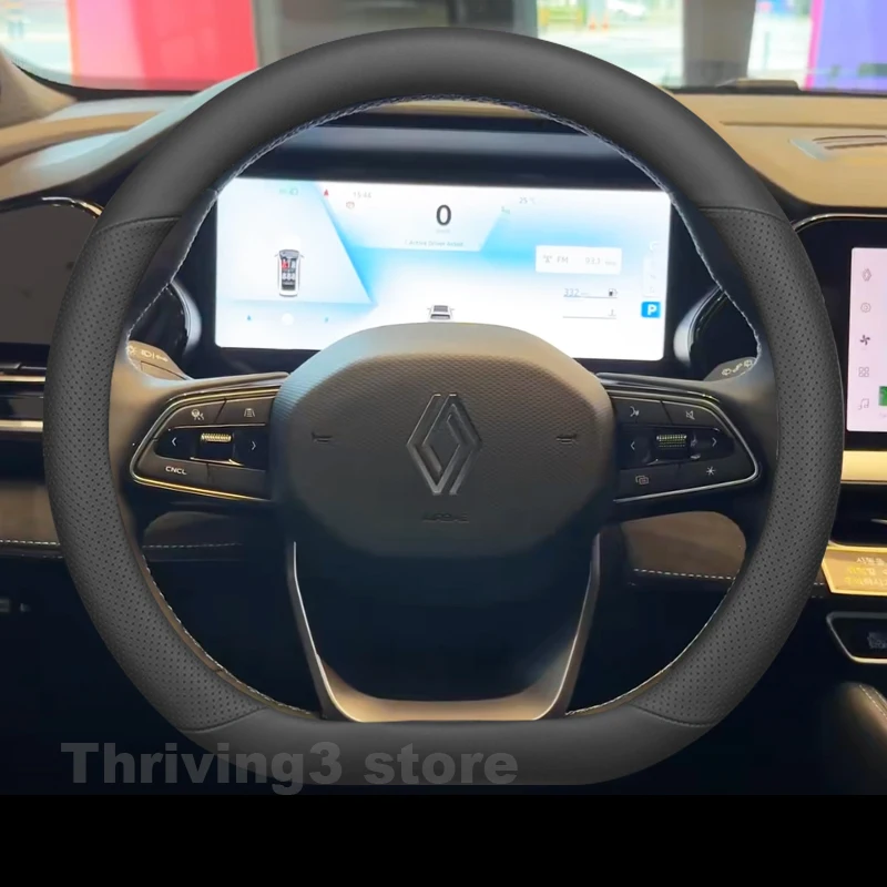 

Leather Car Steering Wheel Cover For new Renault Grand Koleos 2024 2025 Auto interior Renault Grand Koleos 2025 Accessories