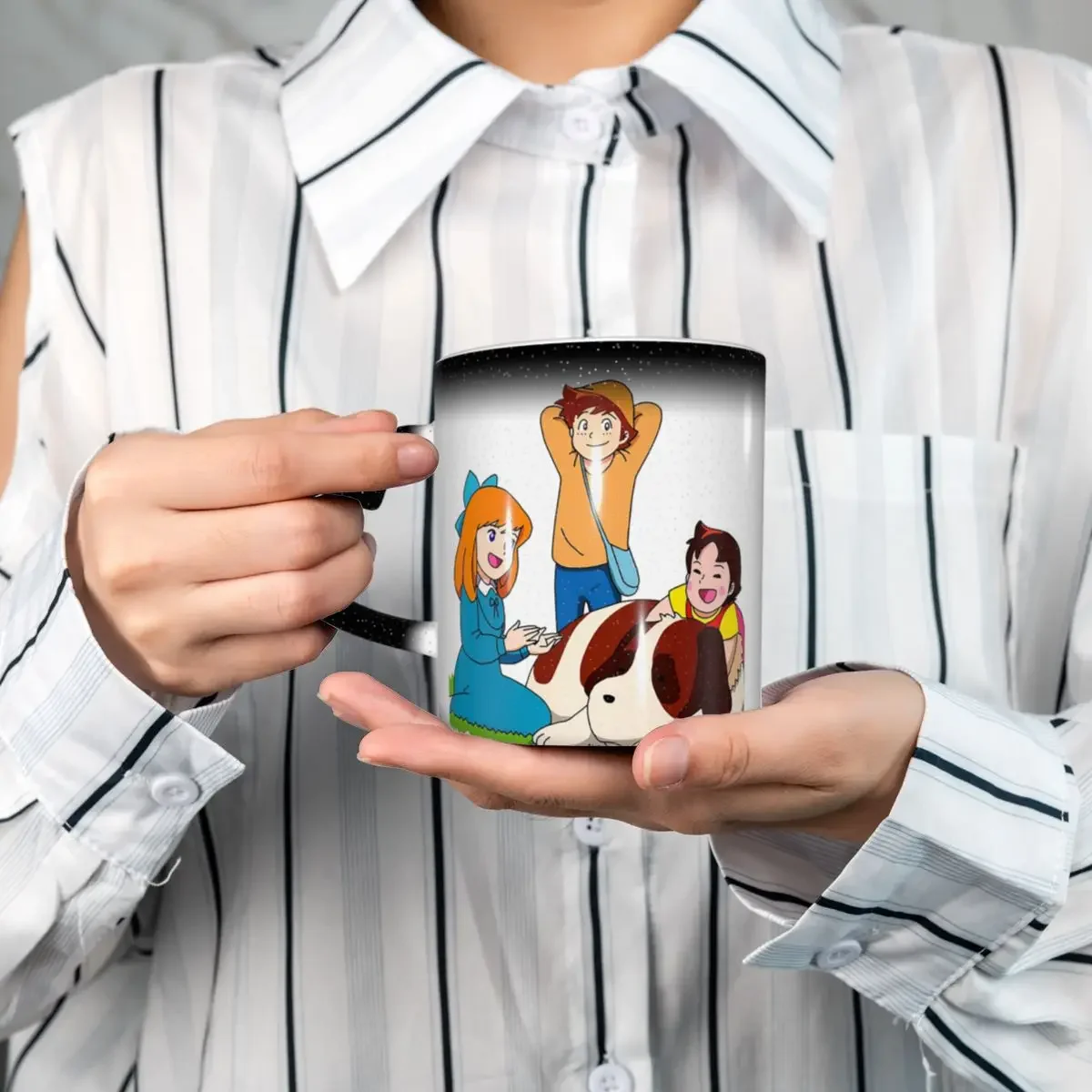 

Забавная керамическая кружка Heidi: чашка для кофе, чая, молока, посуда для напитков, подарки для женщин и мужчин