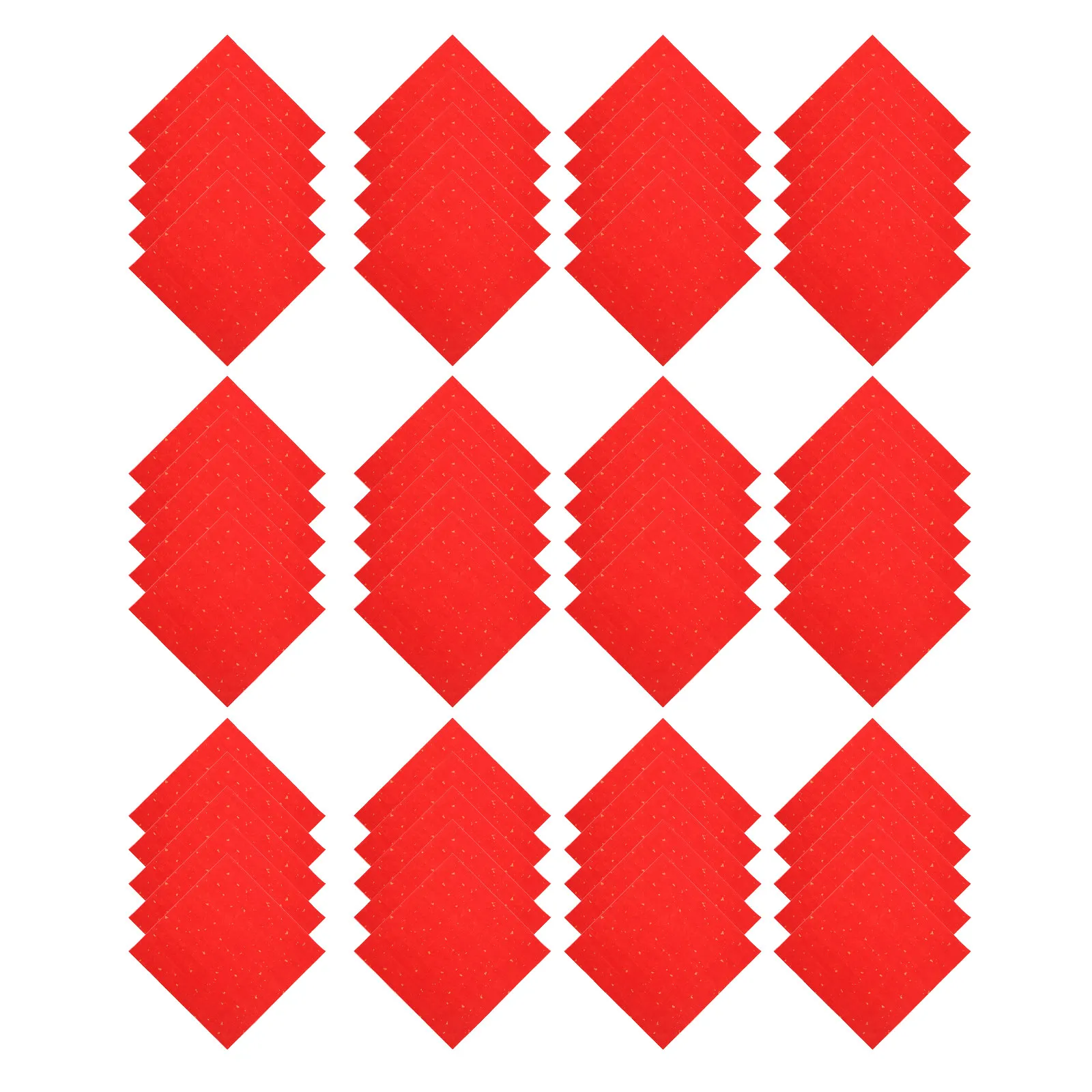 60Pcs Blank Red Square Calligraphy Paper 22x22cm Hardwearing Xuan Rice Paper for Spring Festival Couplets DIY Lucky Character Fu