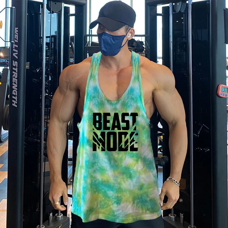 Summer Y Back Gym Camo Tank Top Men Quick-dry Mesh Clothing Bodybuilding Sleeveless Shirt Fitness Vest Muscle Workout Tanks